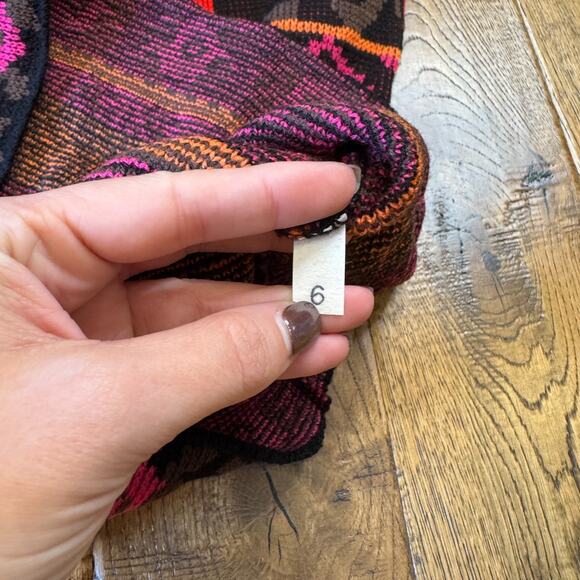 Vintage Jessica Roberts Sweater 90s Colorful Knit Geometric Crewneck Womens Sz 6 - Picture 6 of 7